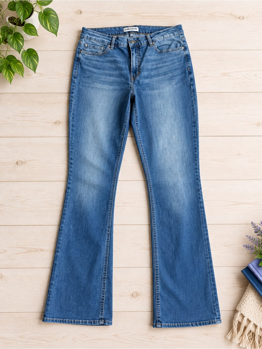 Study Blue Imogene Boot Cut Light Blue Jeans